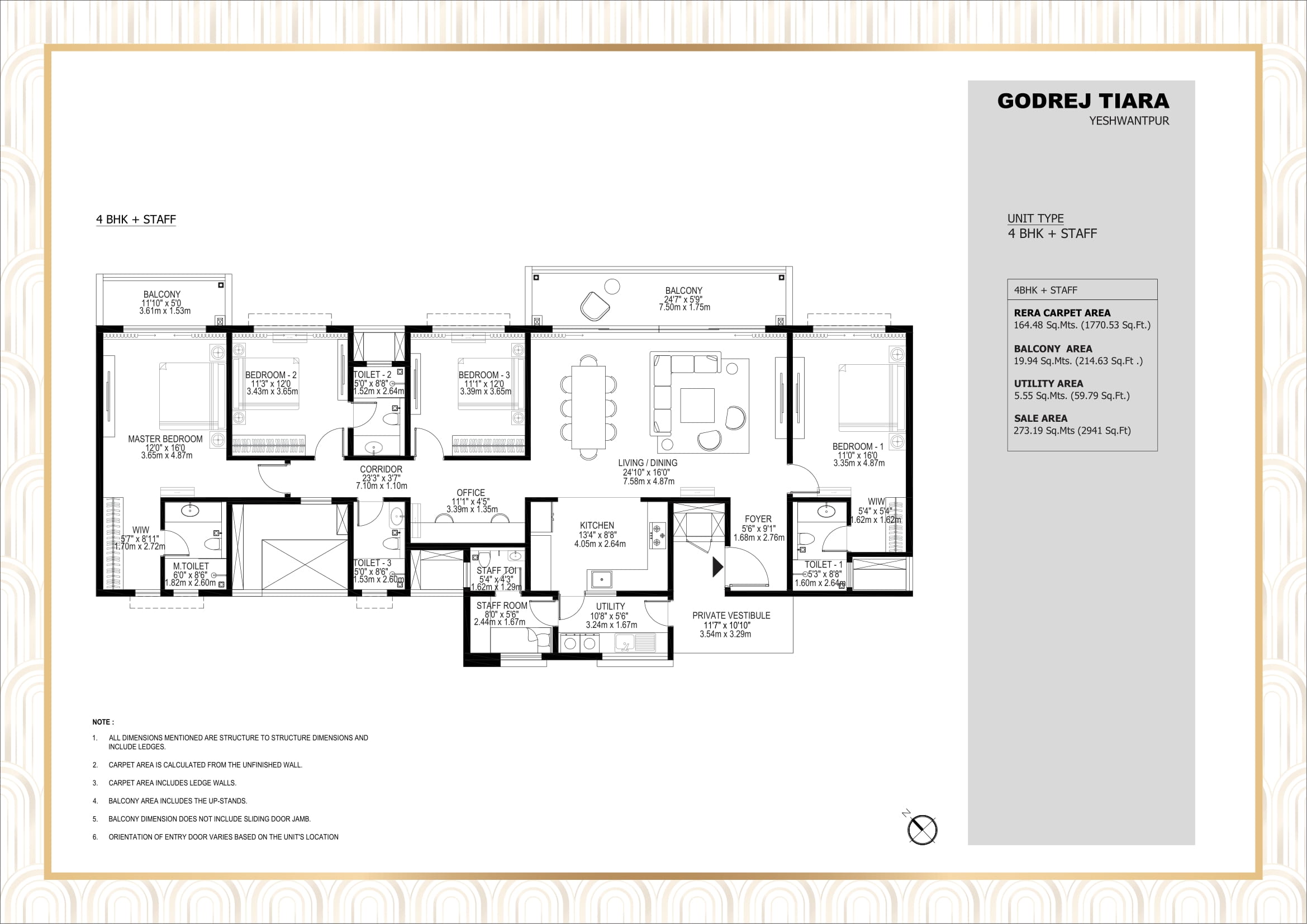 Godrej Tiara 4.5 BHK Floor Plan
